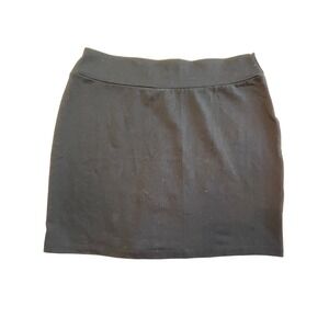 Susan Monaco Black Stretch Pencil Skirt L Mini‎ Pull On Corporate Office Siren